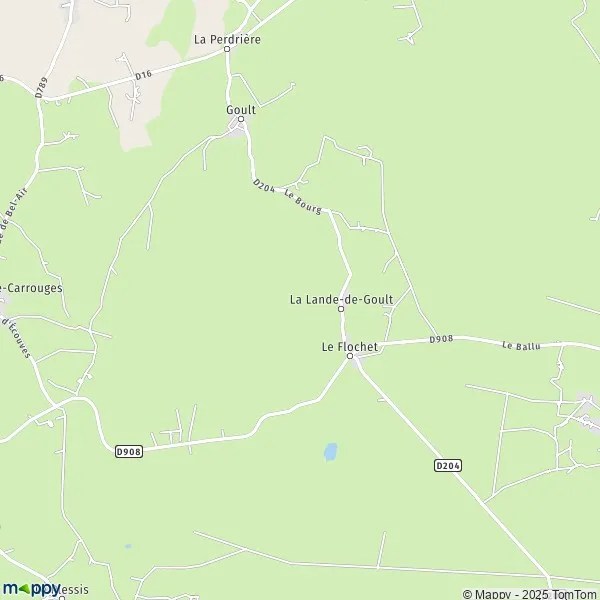 Plan La LandedeGoult carte de La LandedeGoult (61320) et infos